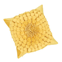 Universeller Samt-Kissenbezug mit Blumenmuster für-Gelb