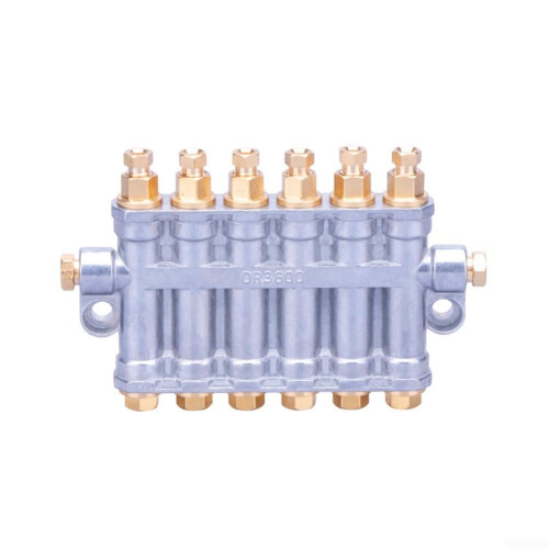 Volumetric Grease Oil Distributor Valve For Centralized Lubrication, Indicator Rod, Spring  2Position
