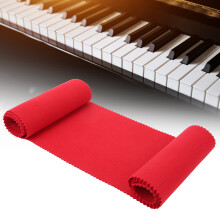Red Cotton Piano Keyboard Cover for 88 Keys Dustproof 125x15cm