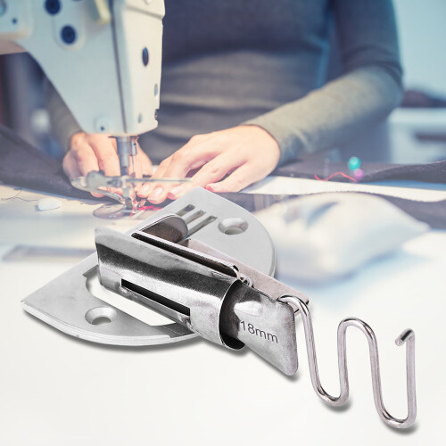 Binding Curve Edge Folder Attachment, Overlock Binding Tool For Industrial Sewing Machines, Lightweight Metal Cloth Wrapping Pull Tube Suitable 1