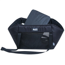 Pet Carrier Bag Travel Cat Tote Shoulder Pouch Vet Visit Friendly Ergonomic Design Black 48 CM L X 27 CM W X 4 CM H
