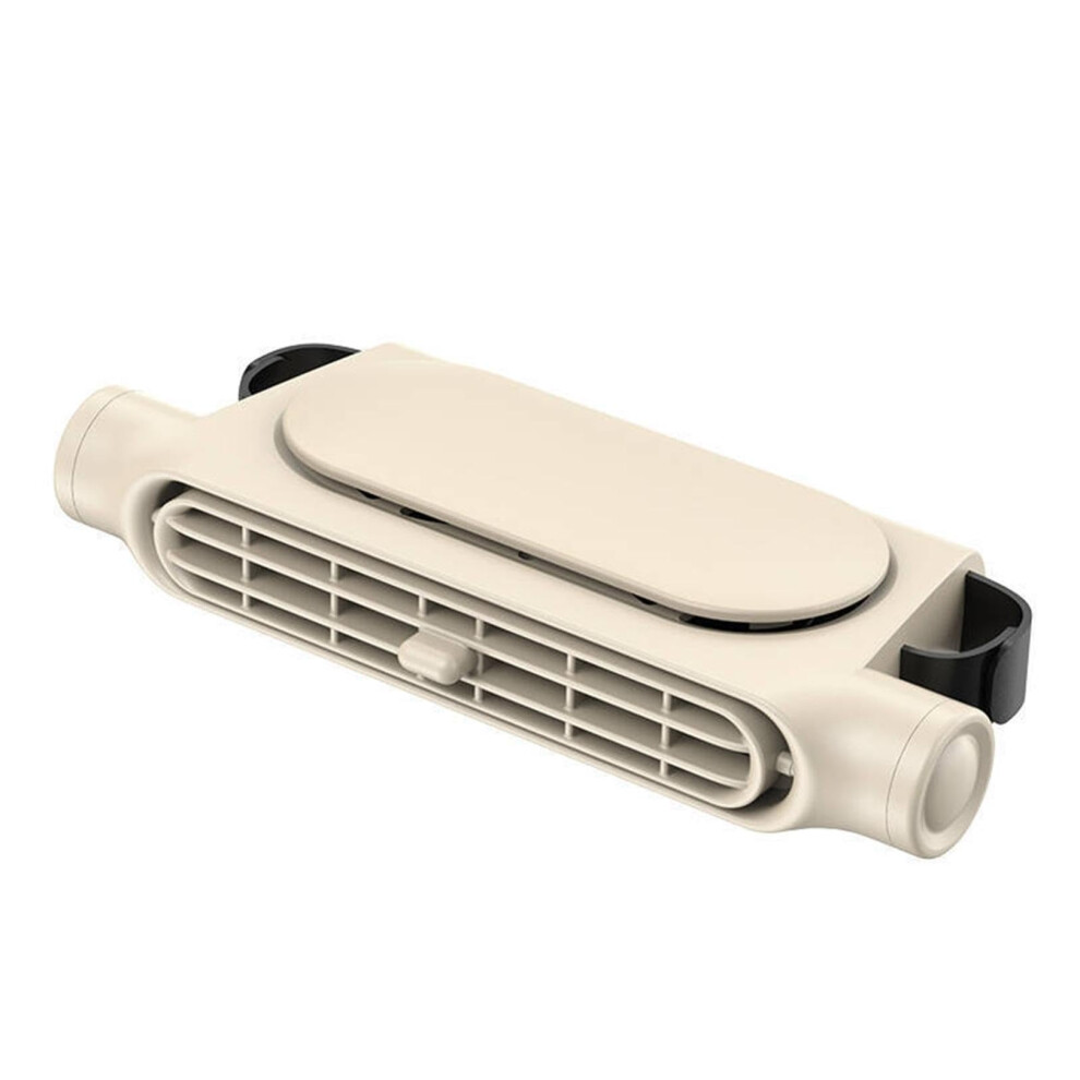 Car Backseat Fan 3000Mah Rechargeable Clipon Air Circulator 3Speed Adjustable Angle For Road Trips Beige 9187378738870