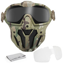 Military Paintball Detachable Goggles with Anti-Fog Fan for Airsoft Full Face Protection, Hunting Gear and Equipment