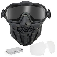 Military Paintball Detachable Goggles With AntiFog Fan, Airsoft FullFace Protective Gear For Hunting Bcp Equipment
