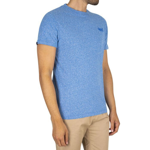 Superdry Tee shirt SuperDry vintage logo Emb - Bleu Fresh 1