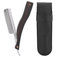 Exquisites Geschenkset: Rasiermesser-Etui, Aufbewahrungsbox aus Leder für Herren mit selbstklebender Befestigung, stilvolles Pflegeaccessoire,