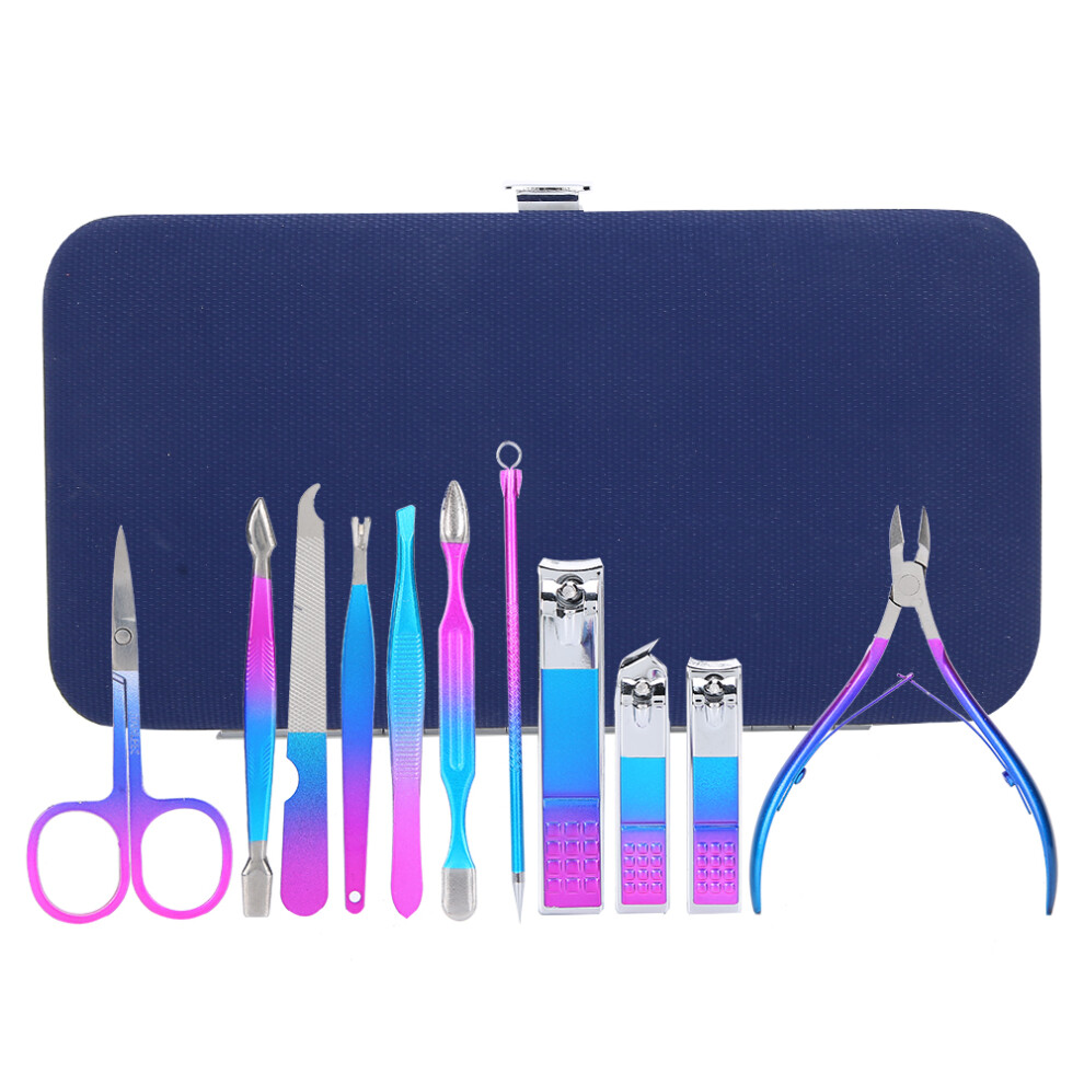 Stainless Steel Manicure Kit, Exquisite Craftsmanship Multi Function Grooming Tools, Multi Function Nail Clippers Set for Hand Foot Facial Care,