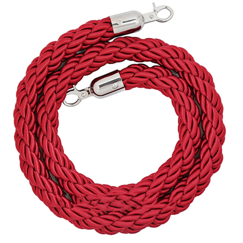 Blue Braided Rope Barrier Crowd Control Stanchion 5Ft Durable Hemp Queue Line Divider Easy Install 9199774445436