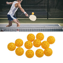 12 Stück 74 mm PE Pickleball Löcher Außen Gelb Hoch Elastisch