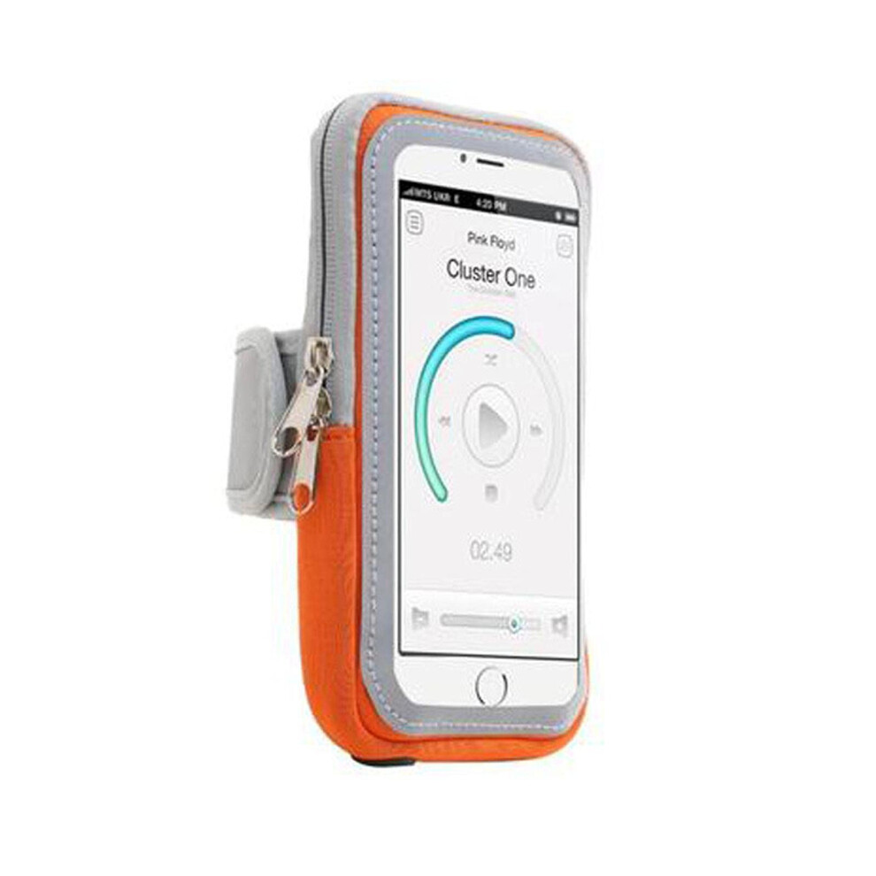 Phone Holder Running Armband Sweatproof Cloth For 5.1-6.5 Inch Smartphones Compatible With Active Lifestyle Orange 9094768702260