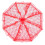 Red Lace Foldable Wedding Bride Umbrella with Parasol 56.5cm 3