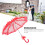 Red Lace Foldable Wedding Bride Umbrella with Parasol 56.5cm 9