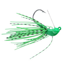 Willow Leaf Spinnerbait Anti-Hanging Bottom Fishing Lure, Green, 18g