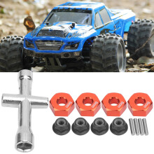 12 mm Aluminium RC-Radachsen-Adapter-Set für 1/10 Auto, Rot
