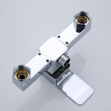 Shower Faucet Wall Mount Chrome Alloy Mixer Tap Bath Tub Hot And Cold Modern Single Lever