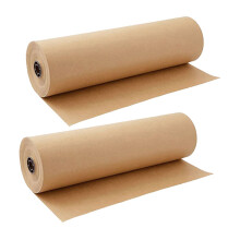 Kraft Paper Wrapping 2 Rolls Brown Multipurpose Packing Paper For Flowers, Crafts, DIY Projects, Party Favors
