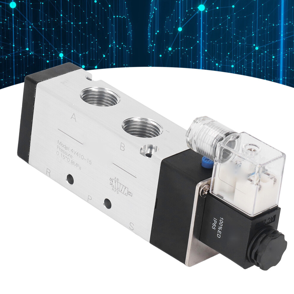 Pneumatic Solenoid Air Valve 2-Position 5-Way Ip65 Dc24v 3151378210076
