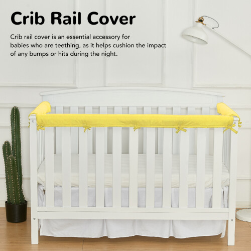 Crib Rail Cover Baby Soft Protector Adjustable Strap 67x18cm 1