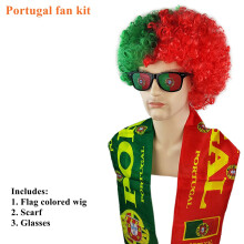 (04) Colorful African Style Wig Flag Suitable For Fan Party Curly African Style Carnival Stage Performance Decoration Accessories