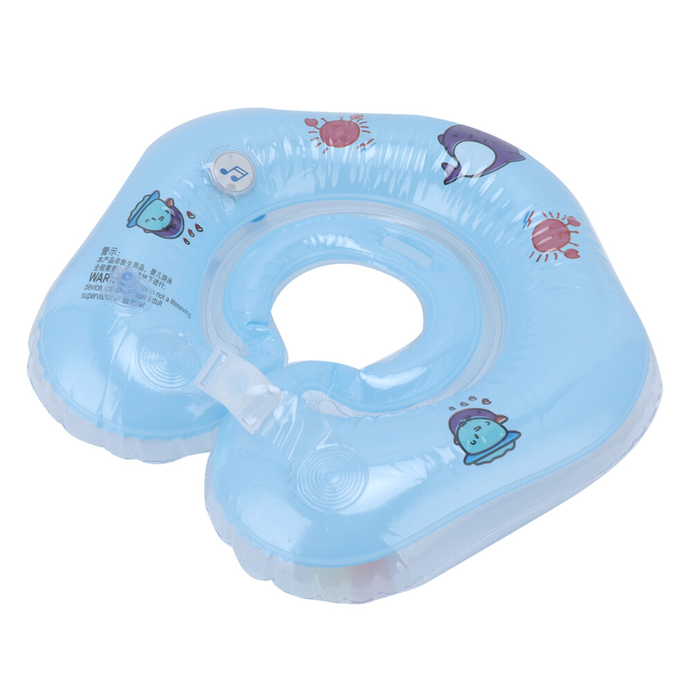 Newborn Baby Inflatable Swimming Ring Collar 0‑18 Months Blue