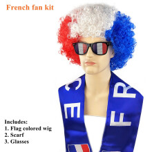 (01) Colorful African Style Wig Flag Suitable For Fan Party Curly African Style Carnival Stage Performance Decoration Accessories