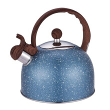 Stovetop Kettle Stainless Steel Dark Blue Whistling Tea Kettle 2.5L With Handle For Stove