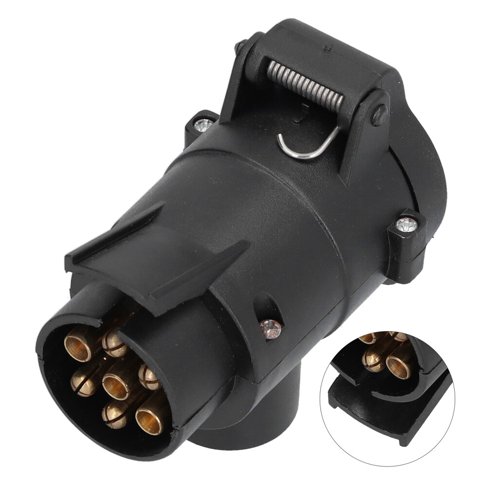 Waterproof Eu 12V Trailer Plug Adapter 7 To 13 Pin For Trucks Rvs Power Cord 4101378212616