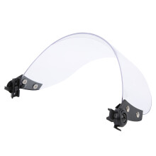 Transparent PC Face Shield for Rail Helmet, Flexible & Thick Lens