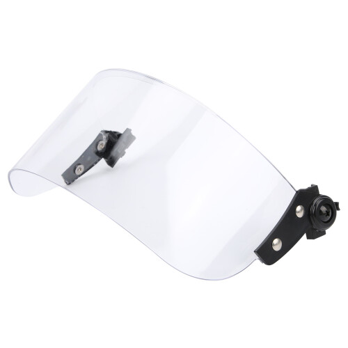 Transparent PC Face Shield for Rail Helmet, Flexible & Thick Lens 1