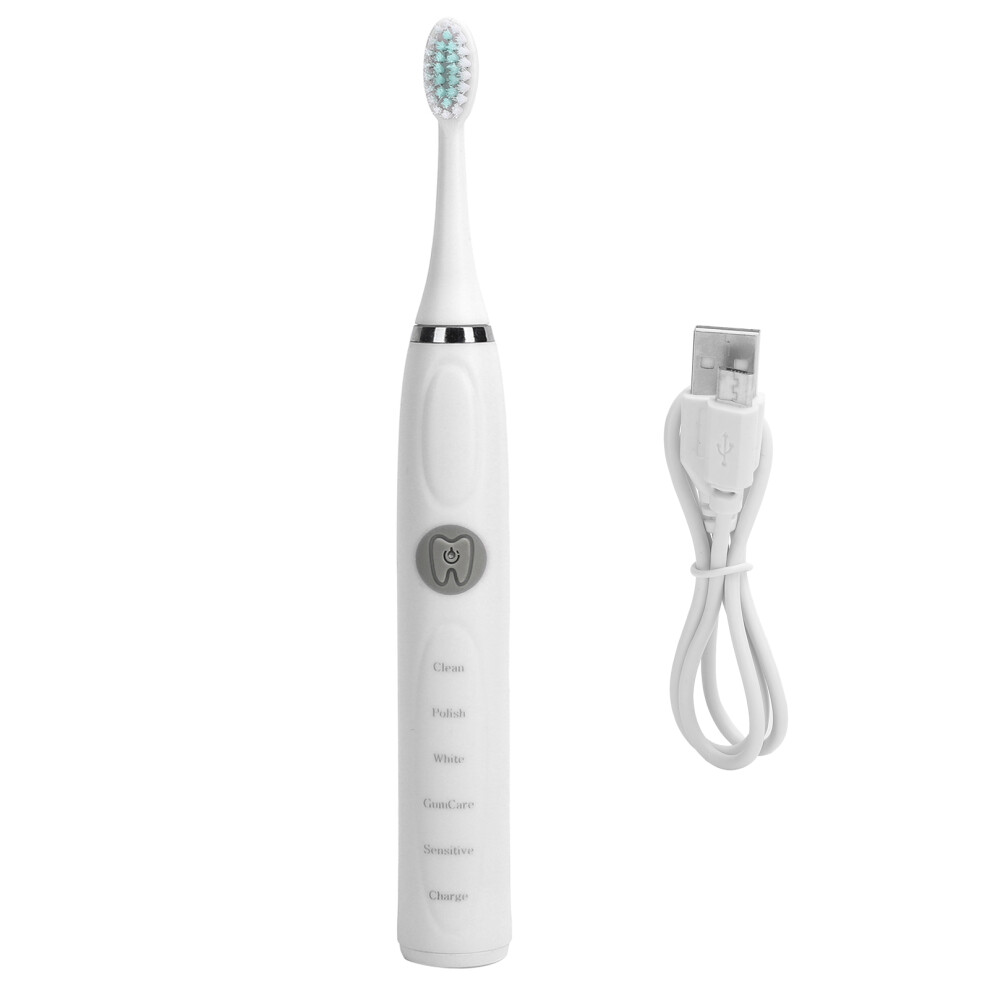 Advanced Sonic Toothbrush 5 Modes Whitening Sensitive Gums IPX6 Water Resistant Lithium Ion Battery Wireless Charging ADA Certified DuPont Bristles T