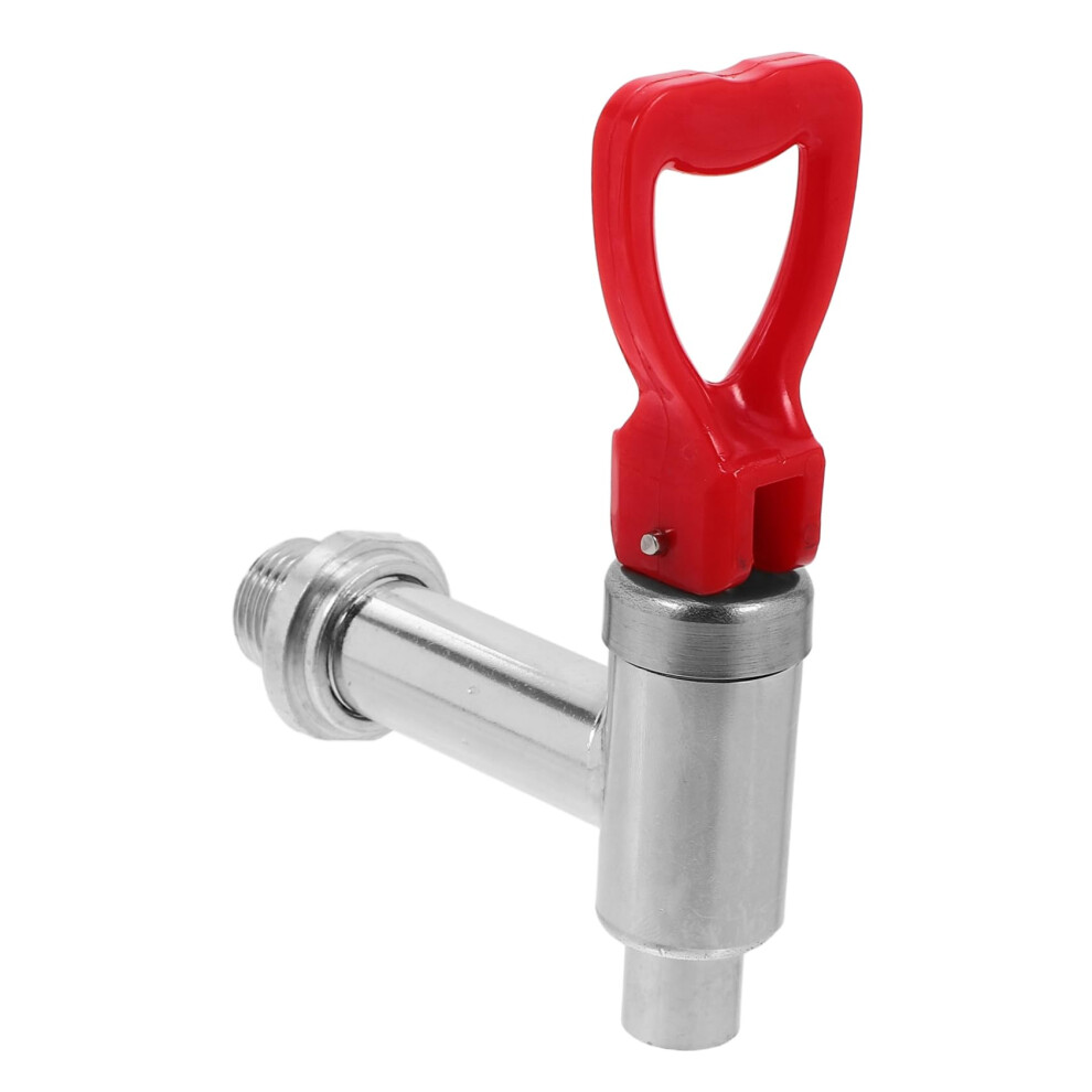 1/2 Inch Stainless Steel Water Dispenser Spigot With Red Handle, Leakproof Replacement Tap For Coolers 9187378741139