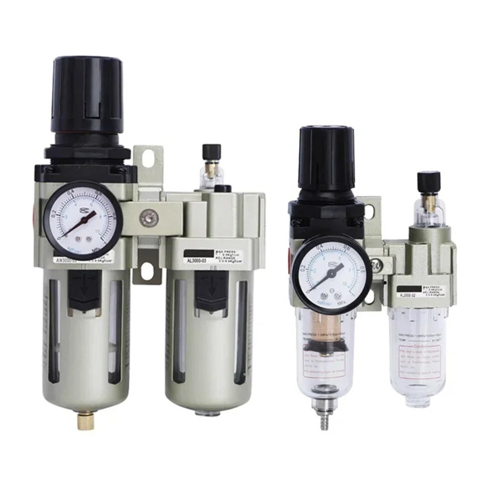 Ac201002 Pneumatic Air Filter Regulator With Oil Water Separator And Manual Drain For Compressor 9094768704233