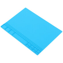 Portable Light Blue Silicone Repair Mat - Heat Resistant Anti-Skid Design