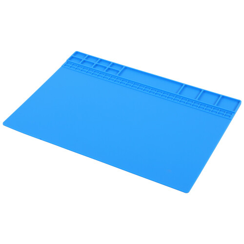 High Temp Resistant Dark Blue Silicone Soldering Pad with Organizer 2
