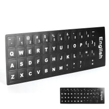 Full Keyboard Refresh: English Stickers for Desktops & Laptops
