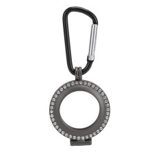 Metallholder til lufttag med strass-glimmer, beskyttende lufttag-etui kompatibel med Apple AirTags, slitesterkt ripebestandig deksel med nøkkelring