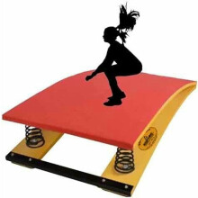 4Spring Wood  Jump Springboard With Steel Spring And Jump Pad, Large Vault Training Elastic Board
