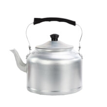Stovetop Whistling Kettle Aluminum Fast Boiling Large Mouth Camping Tea Kettle Silver 20cm