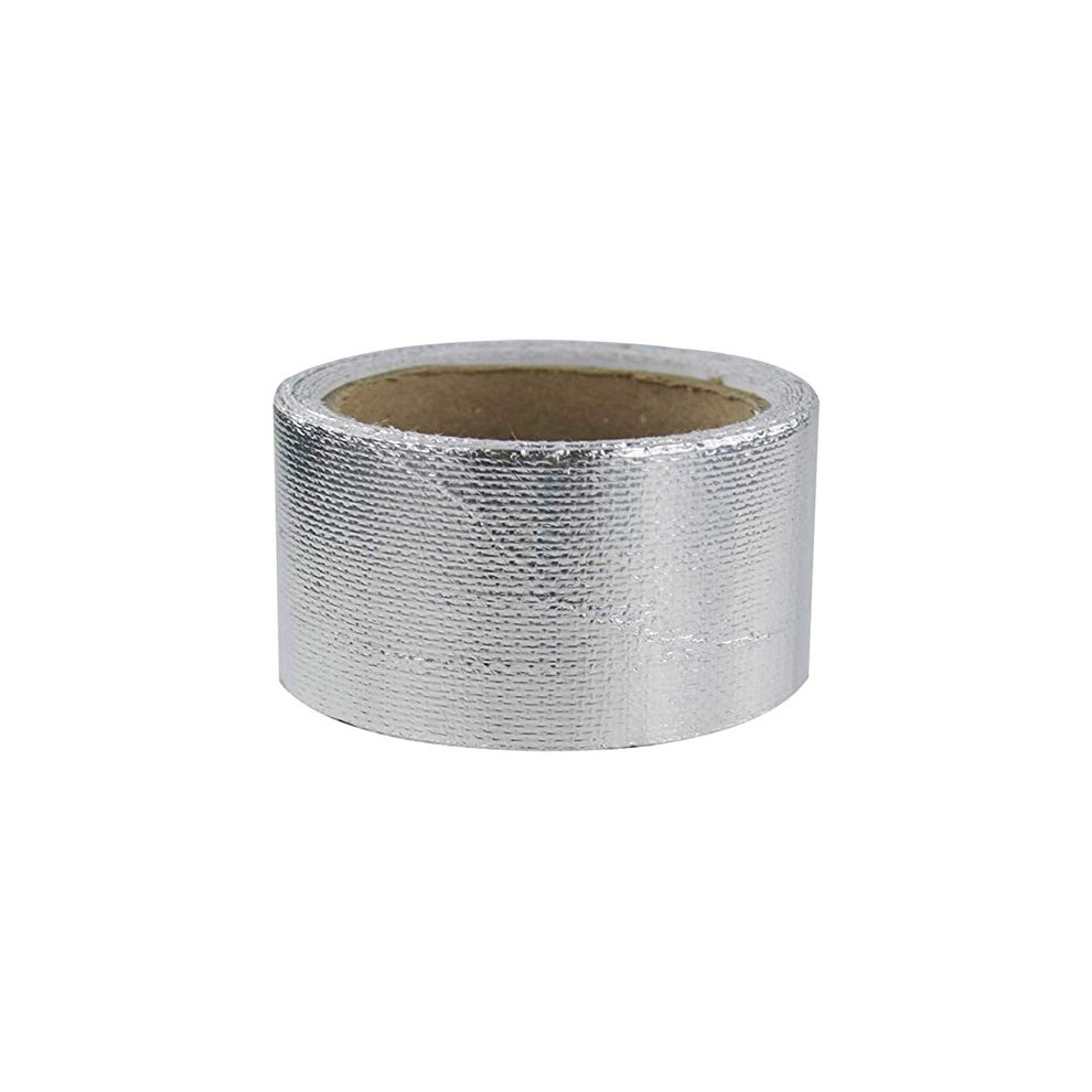 Temperature Resistant Tape, Reflective Heat Shield Tape, Fiberglass Exhaust Tape, 5M Length, Silver 9199774449175