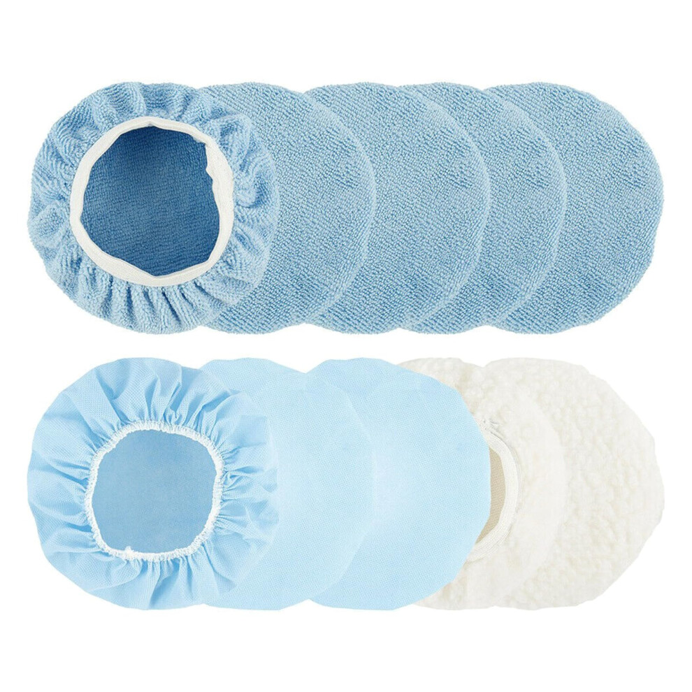 Car Buffer Polisher Pad Bonnet Set 10Pcs Microfiber Buffing Pads For Polishing Scratch Removal And Auto Detailing 9199774449311