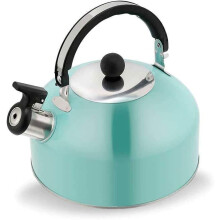 Whistling Kettle For Gas Hob Stainless Steel Tea Kettle With HeatResistant Handle Induction Hob Compatible Blue 3L