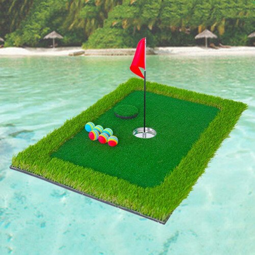 Backyard Pool Game: 30x60cm Floating Golf Green Set with All Essentials