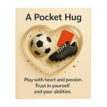 Athletic Theme Pocket Hug Card Acrylic Construction-Football.