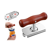 Stainless Steels Bottle Opener With Wood Handle Comfortable Slip