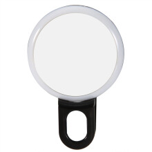 Selfie ringlamp voor mobiele telefooncamera, clip-on invullicht ringlamp, selfie flitslamp, draagbare ronde lamp, instelbare lichtintensiteit, LED