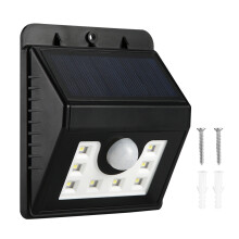 Solar Powered Motion Sensor Light Outdoor Wall Mount Energy Saving Security Light Long Lifespan Waterproof Weather Resistant Integrated Solar Panel