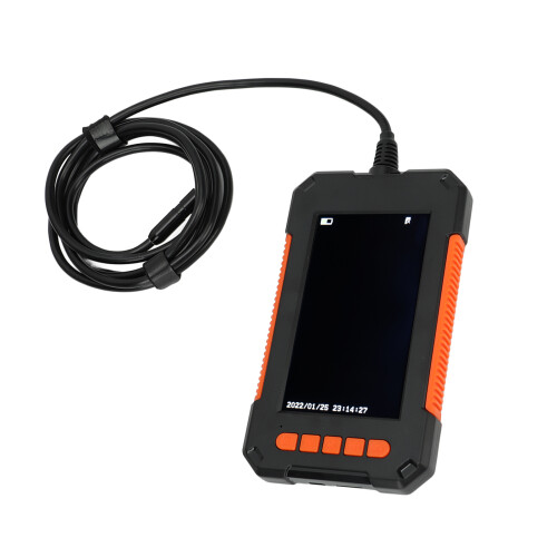 Câmera de inspeção boroscópica com lente dupla, sensor avançado, câmera HD 1080P com tela IPS de 4,3 polegadas para imagens nítidas, cabo 1