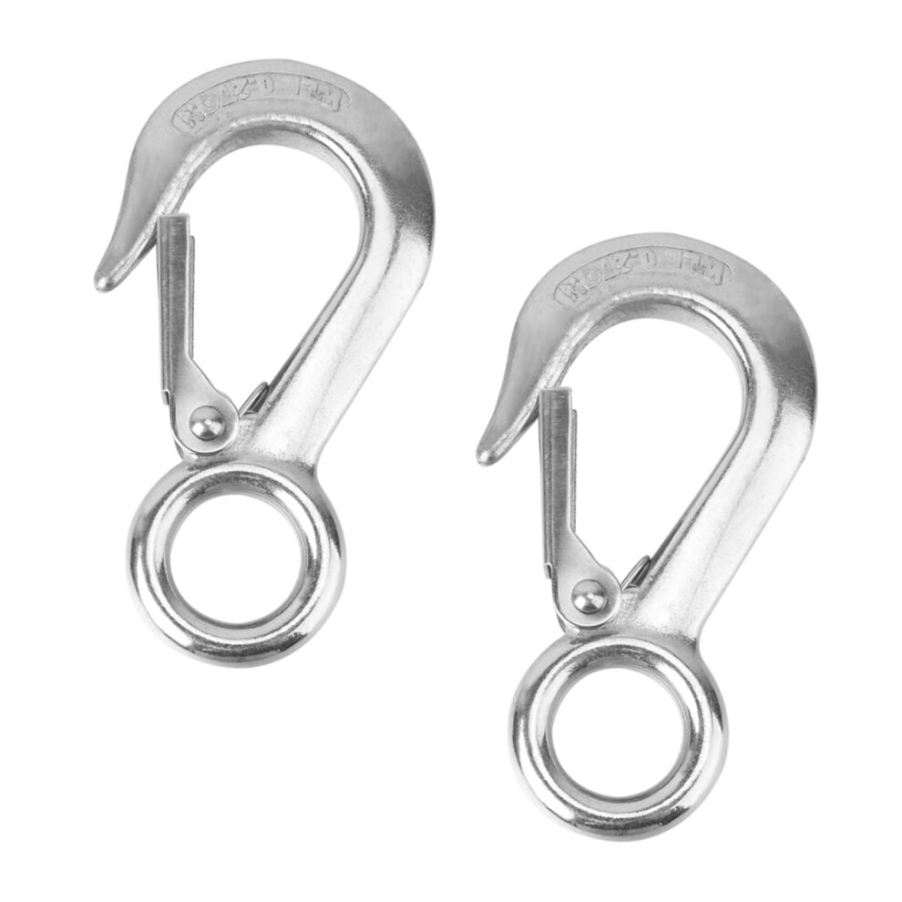 Heavy Duty Stainless Steel Lifting Hooks 2 Piece Set Big Hole Cargo Hooks For Heavy Items Hanging Baskets Ceiling Lights 9094768705902