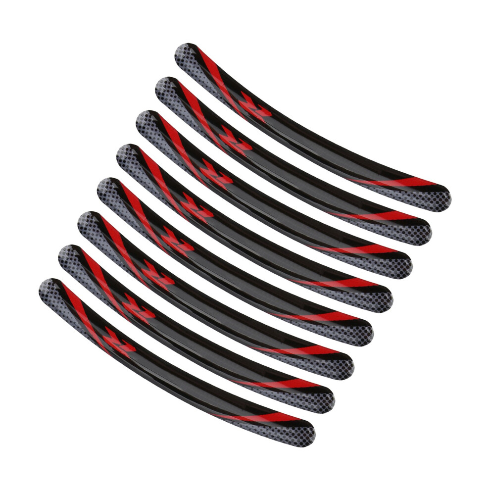 8Pcs Tire Rim Stickers Waterproof Reflective Decals For Racing Car Wheel Decor 8491378221500