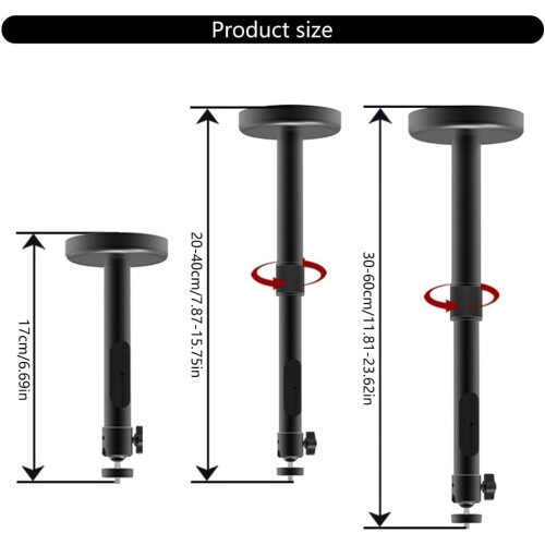 Space Saving Projector Ceiling Wall Mount Telescopic 2040 Cm Adjustable Reach Universal Home Theater Bracket 1